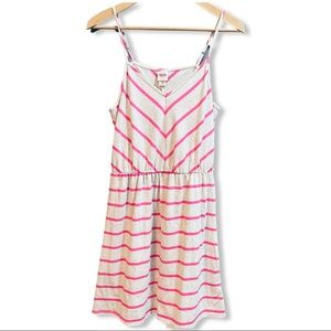 Mossimo Supply Co. Pink Stripe Adjustable Strap Tank Top Sundress